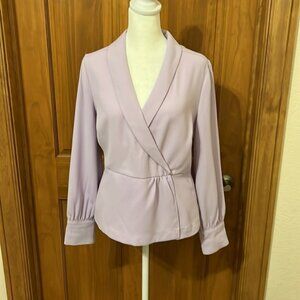 NWT J Crew Purple Wrap Top Size 6